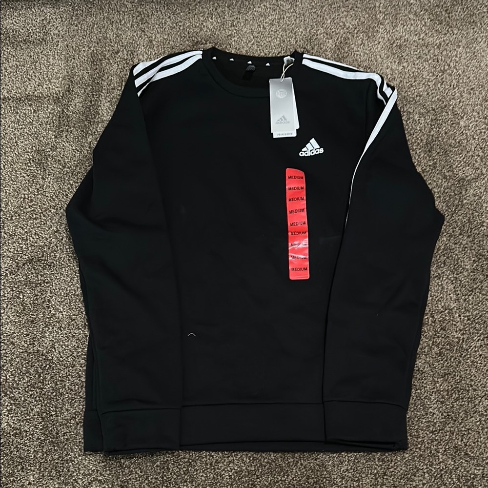 Adidas Black Crewneck with White Accents